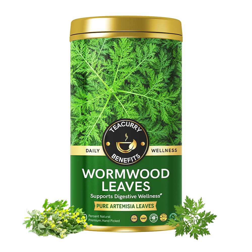 TEACURRY Wormwood Tea Tin Can (10 Teabags) - Supports Digestion, Gut Wellness, Manages Cycle & Natural Detox | Pure Herbal Wormwood Tea for Daily Wellness-image-28
