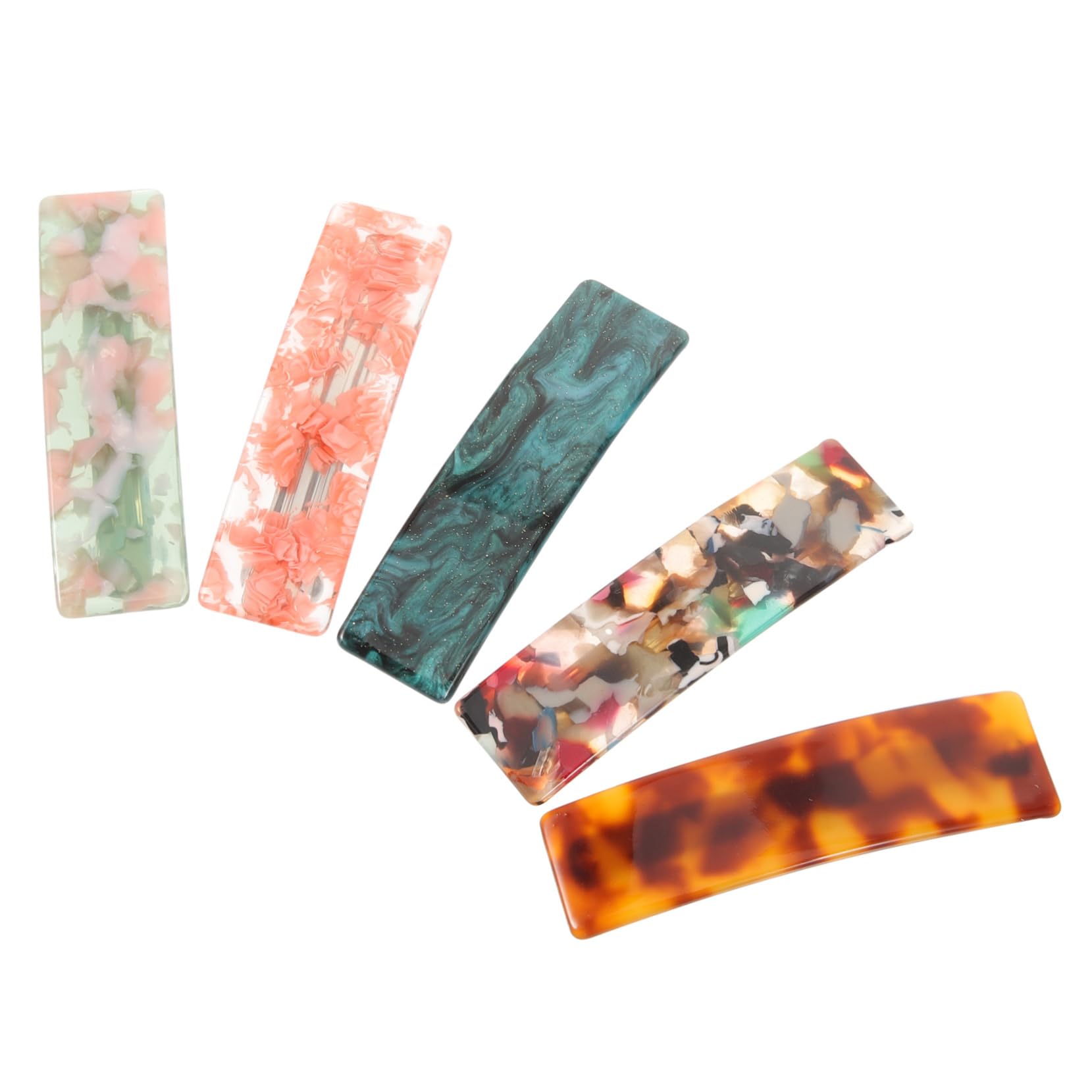 FRCOLOR 25 Piezas pasadores de pelo para mujeres de pelo grueso pasadores de pelo francés pinzas para el cabello rectangulares hair clips horquillas moño Pinzas para el cabello metálicas