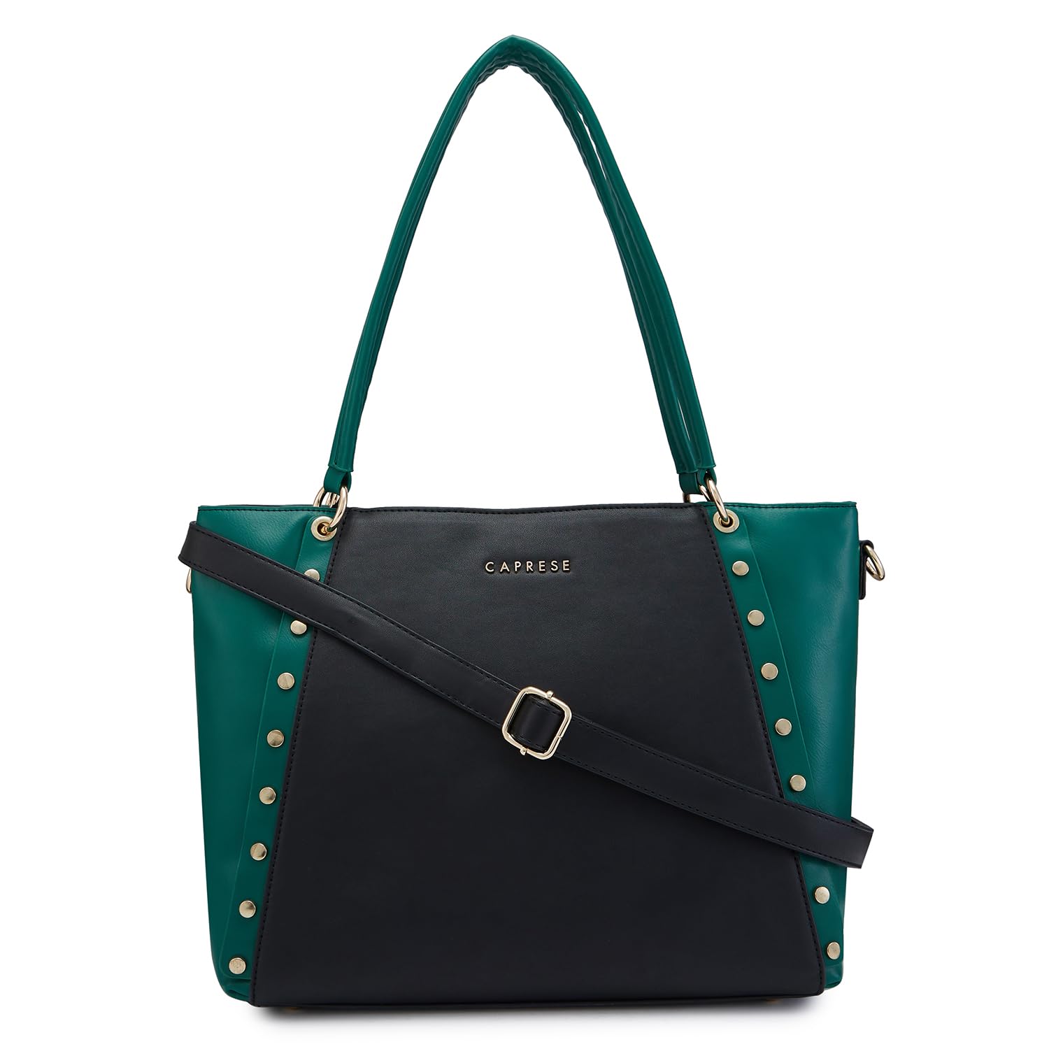 Caprese SHELBY SOLID BLACK FAUX LEATHER LARGE TOTE HANDBAG (B0CYQDXC4T) Amazon Price History, Amazon Price Tracker