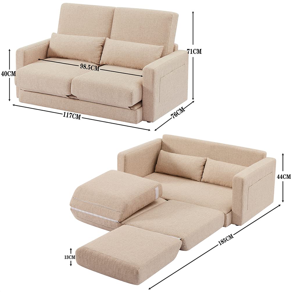 Amazon｜PEFEK ソファーベッド ソファー 2人掛け ローソファー 座椅子