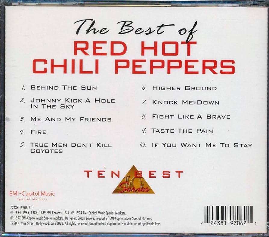 Best of the Red Hot Chili Peppers: Red Hot Chili Peppers: Amazon