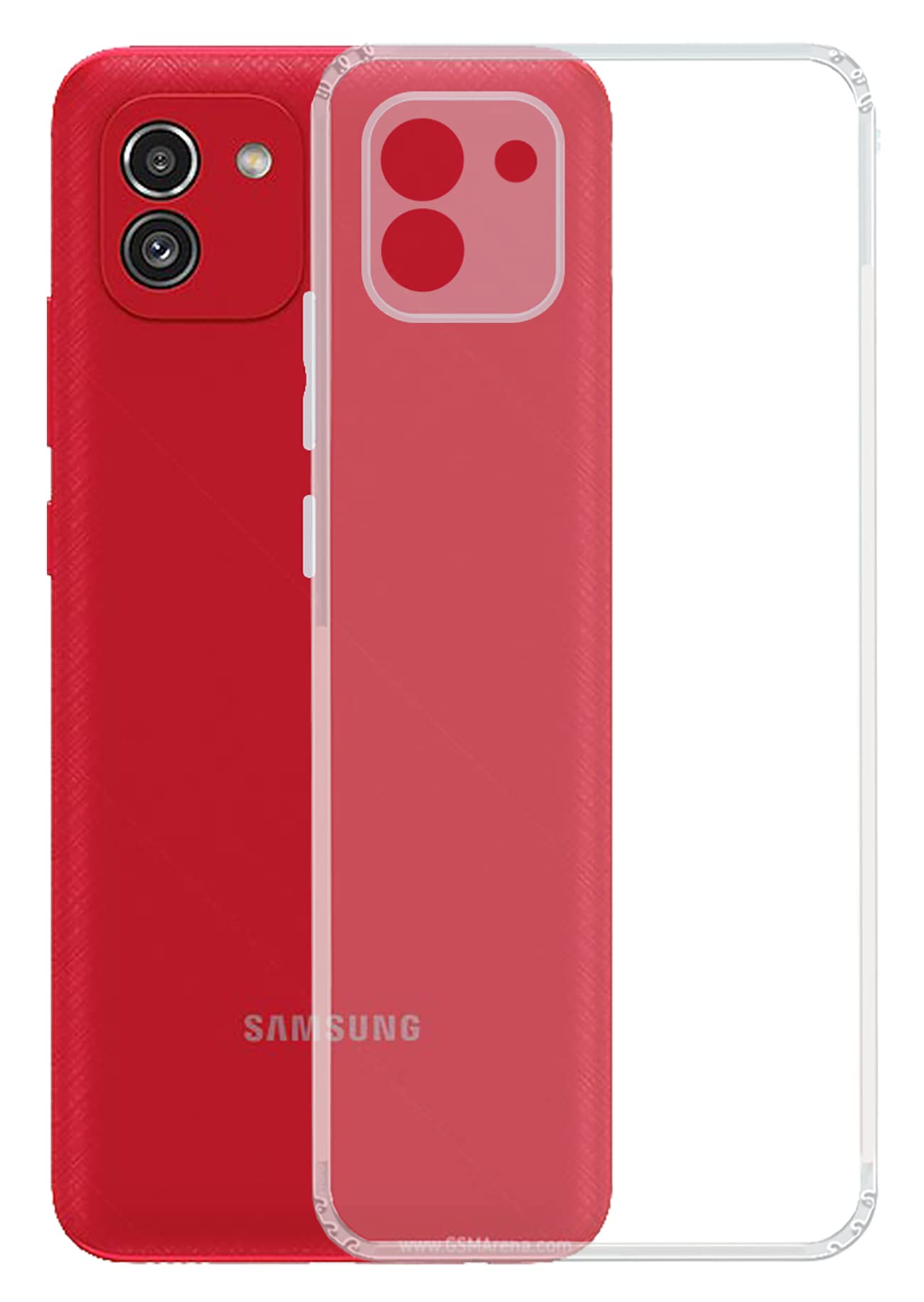 YOFO Back Cover for Samsung Galaxy A03 (Flexible|Silicone|Transparent|Camera Protection) (B0B4G4MJ2X) Amazon Price History, Amazon Price Tracker