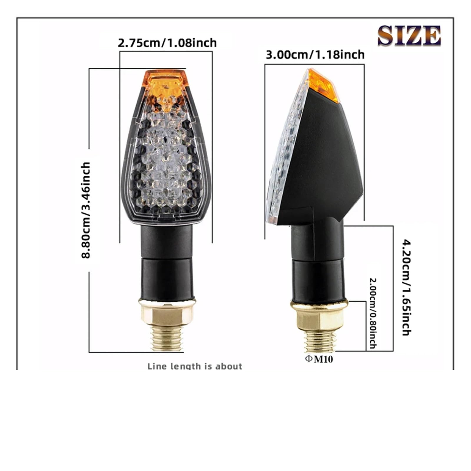 Moto Intermitentes 2 Uds Luz Intermitente Para Motocicleta Izquierda Y Derecha Lámpara Indicadora Universal Ámbar Intermitentes Para Motocicleta Accesorios 12V