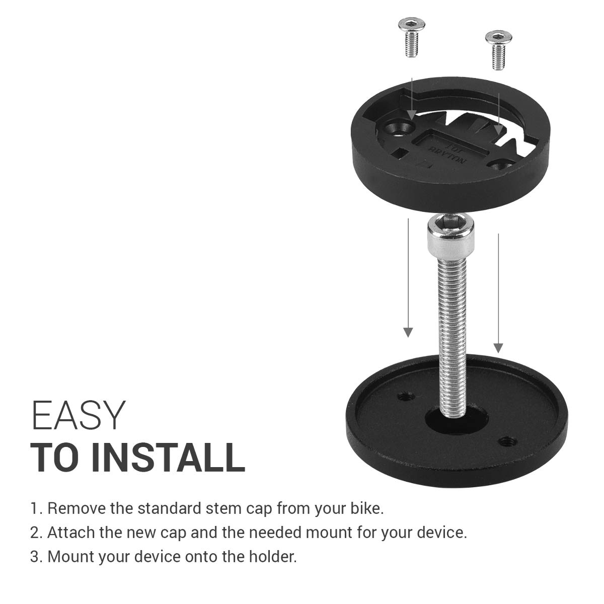 VOSSOT Bike Camera Mount Supporto per Computer Maschio, Supporto per Bicicletta con Fotocamera o Faro Supportos Garmin, Supportos Computer per Gopro