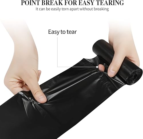 Miniatura 9 de Bolsas de basura pequeñas de 4 galones60 piezas, bolsas de basura fuertes, pequeñas bolsas de basura para oficina, hogar, dormitorio, forro de