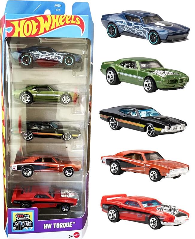Hot Wheels Car 2026 HW Torque Pack of 5 (72 Ford Gran Torino Sport