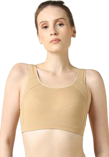 Van Heusen Women’s Cotton Sports Bra | Racerback | Medium Impact | Anti‑Bacterial Tech | Keeps you dry and Fresh | Sweat A...