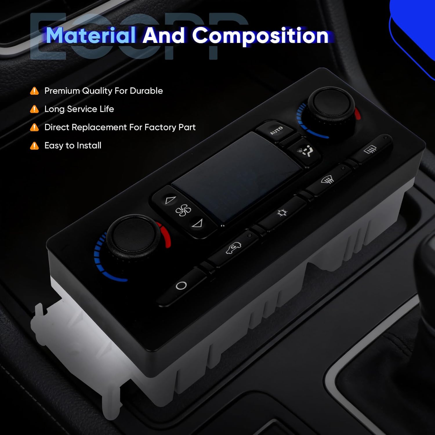 ECCPP 599-009 Climate Control module Fits for 2004-2007 For Buick Rainier 4.2L,2003-2005 For Cadillac Escalade 5.3L 1PCS AC Heater Climate control Panel