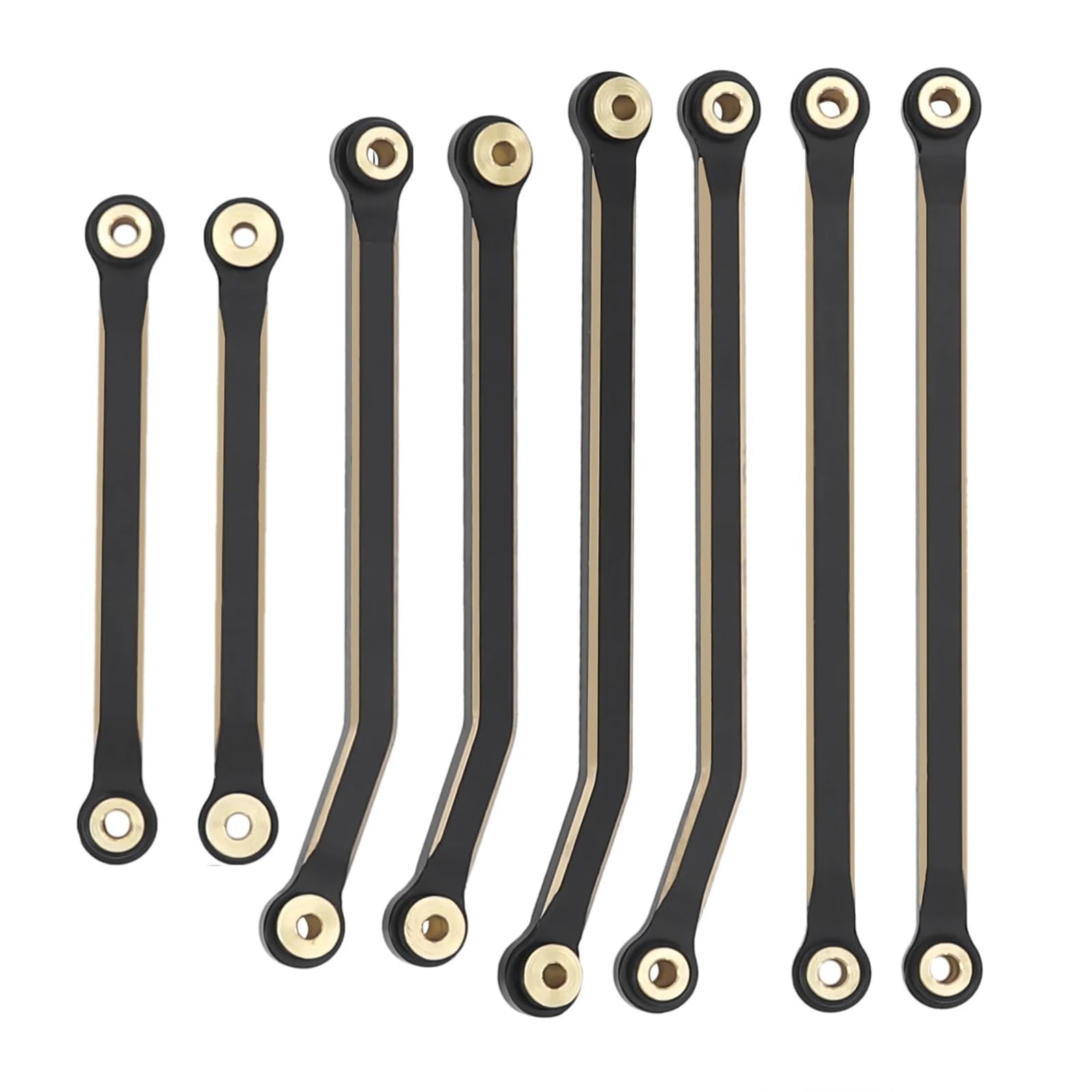 Per Redcat Ascent18 Per Ascent-18 1/18 RC Auto Parti Aggiornamento Nero Rivestito In Ottone Collegamento Corpo Collegamenti Asta Sterzo Set Rc Decora Accessori