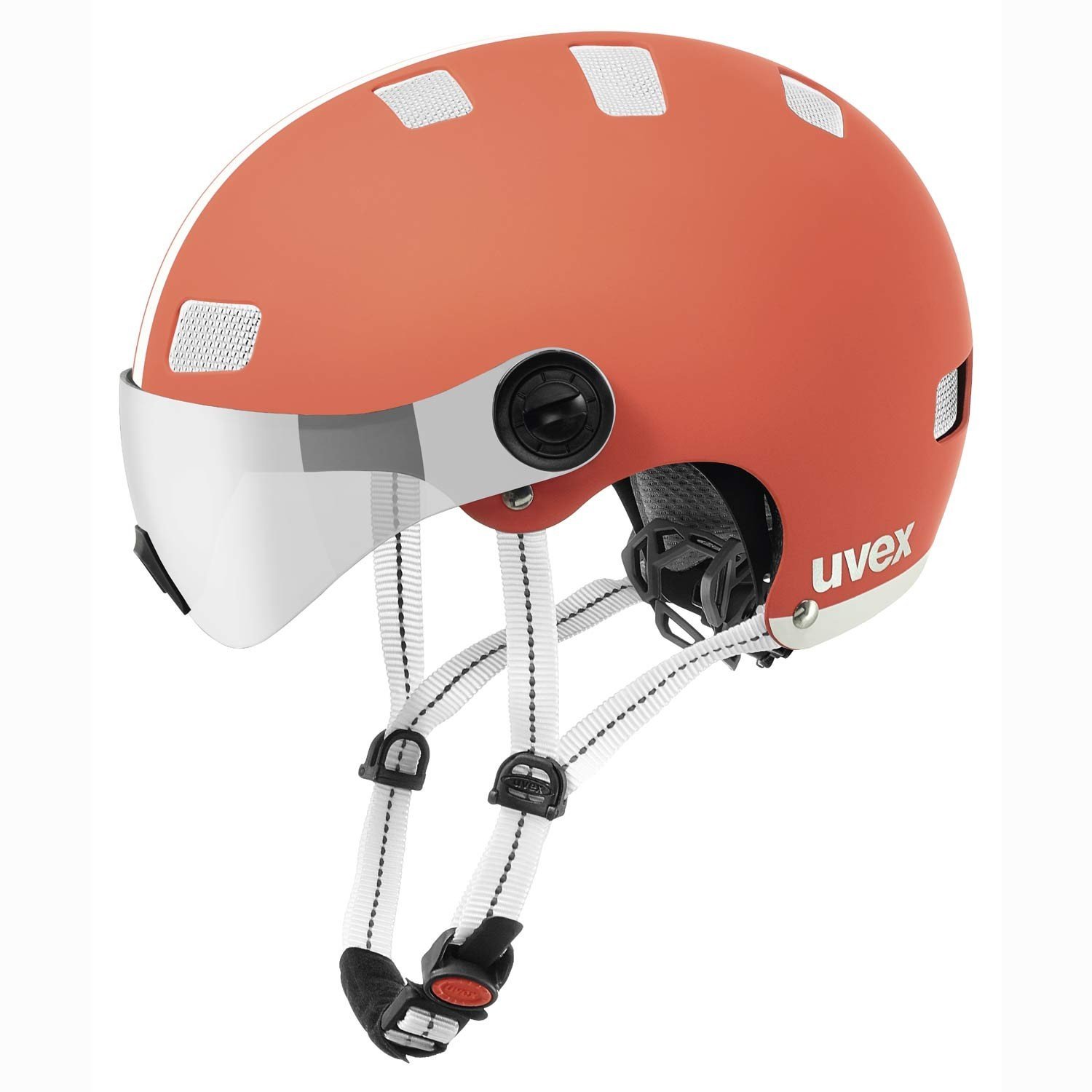 Uvex Fahrradhelm City V Cycling Helmet Unisex, unisex, Fahrradhelm City V, Rouge/Blanc Mat Sports & Outdoors
