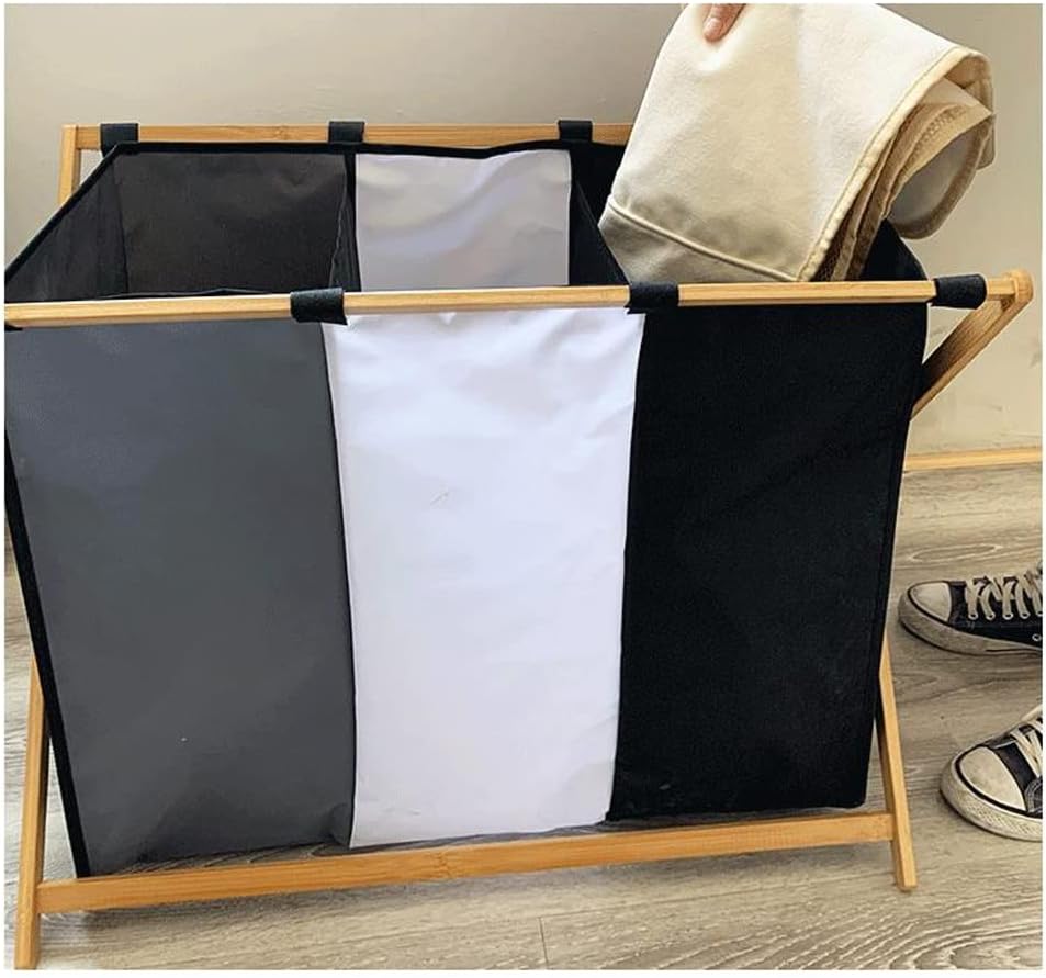 Dirty Clothes Compartment Classification Household Bathroom Foldable Dirty Clothes Bucket