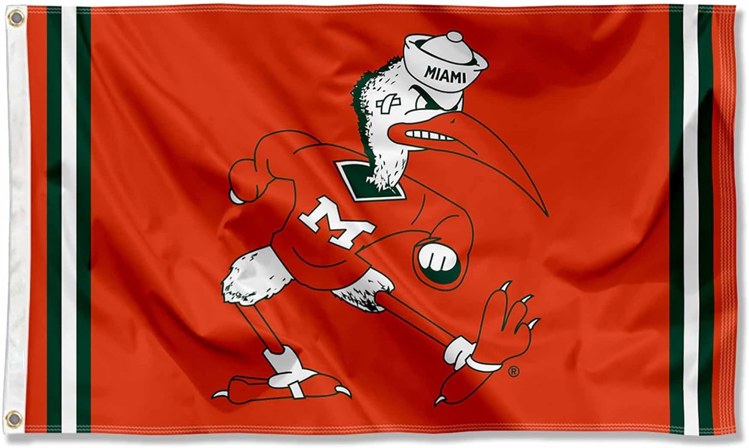 College Flags & Banners Co. Hurricanes Vintage Retro Throwback 3x5 Banner Flag
