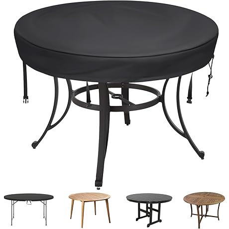 Remarkable Outdoor Circle Table Cover - Invulnerable to Water and UV