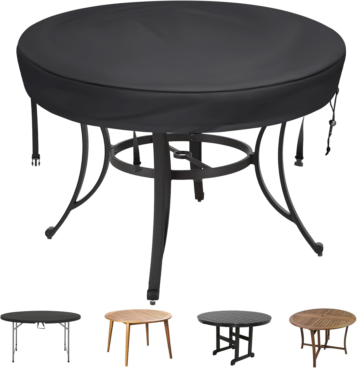 TOHONFOO Outdoor Round Table Cover Waterproof AntiUV