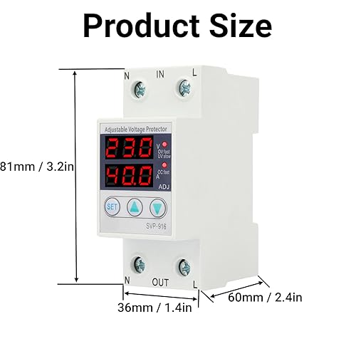 Miniatura 2 de Protector de voltaje monofásico inteligente para electrodomésticos, protector de voltaje de 220 V para dividir ajustable sobre voltaje bajo voltaje