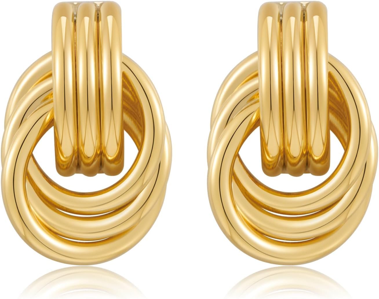 Gold Chain Dangle Earrings - Women's Hypoallergenic Fashion Gift Earrings