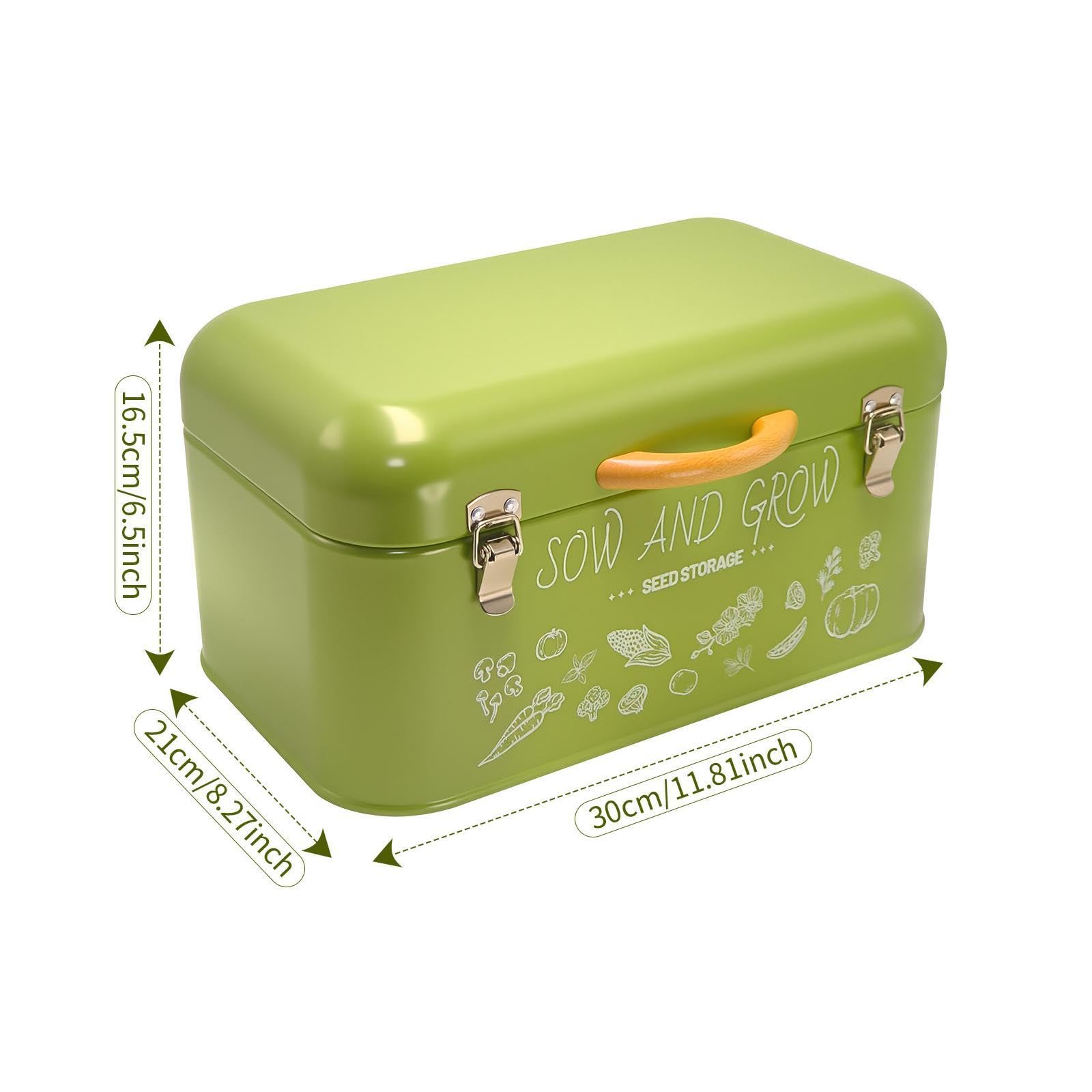 predolo Scatola portaoggetti Organizer da Giardino in con Chiusure e Buste, Robusta Confezione per riporre Attrezzi da Giardinaggio, Idea Regalo, L