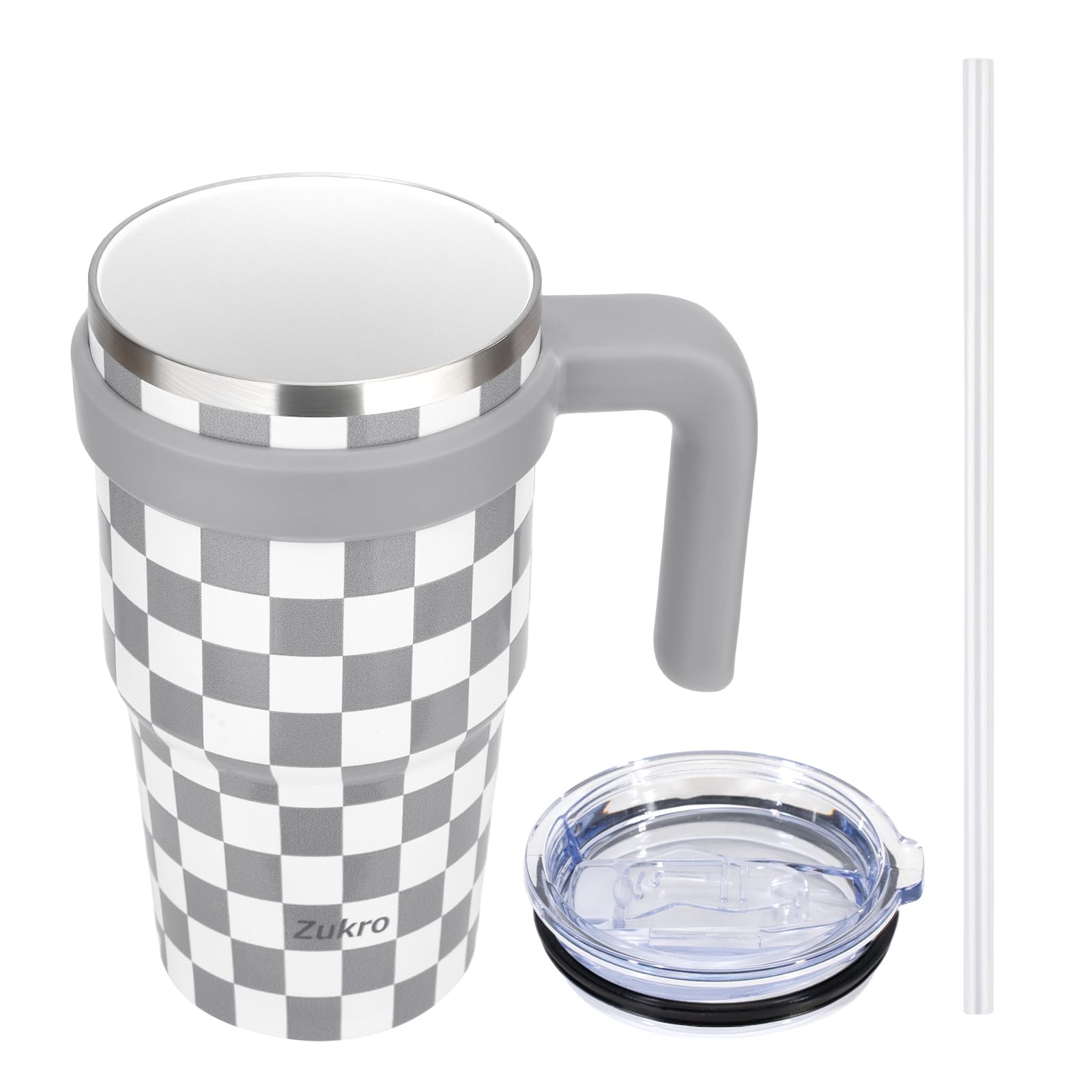 Amazon.com: Zukro 20 oz Tumbler with Handle, Lid and Straw