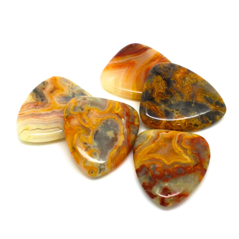 Plettri Laser Tones In Legno | Set Di 4 | Mandorlo, Bloodwood, Ebano, Sindora | Scatola Di Latta - Foto 8