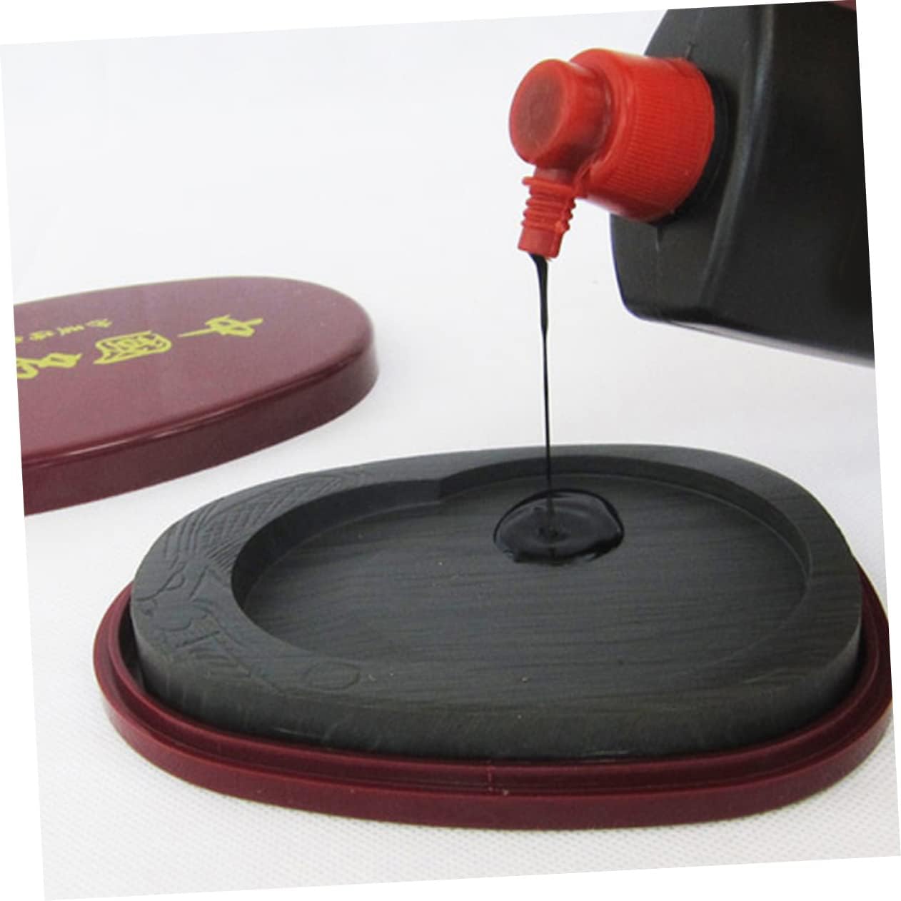 DOITOOL Calligraphy Inkstone Ink Plate Brush Painting Ink Plate Inkslab Japanese Stone Sumi Lid