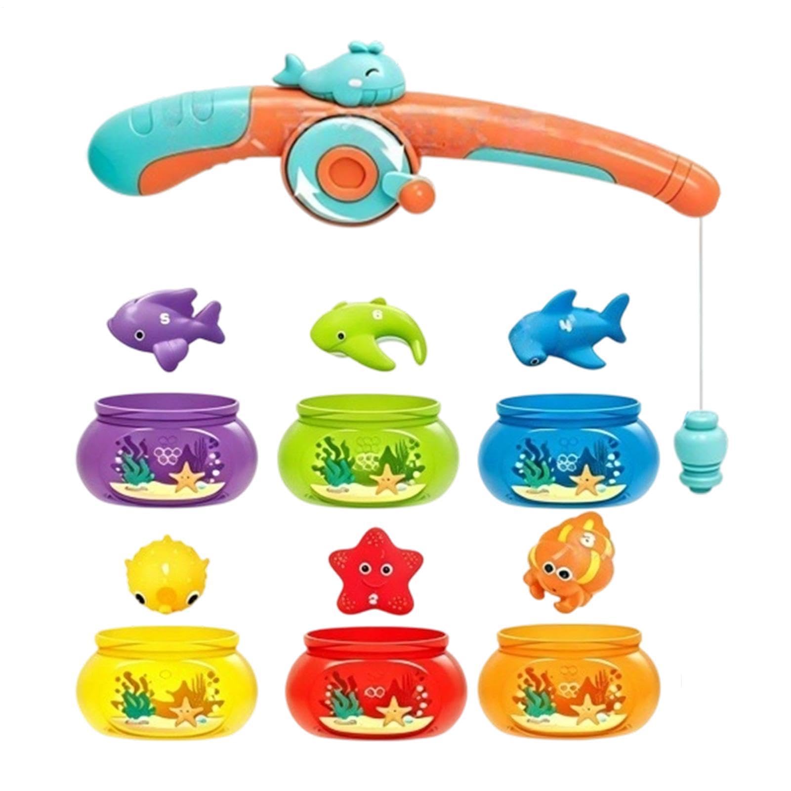Juego de Pesca para Niños Actividades Educativas para Aprendizaje De | Juguete Pesca Magnético Infantil Para Niños para Juegos de Mesa Aire Libre Baño Piscina y Viajes