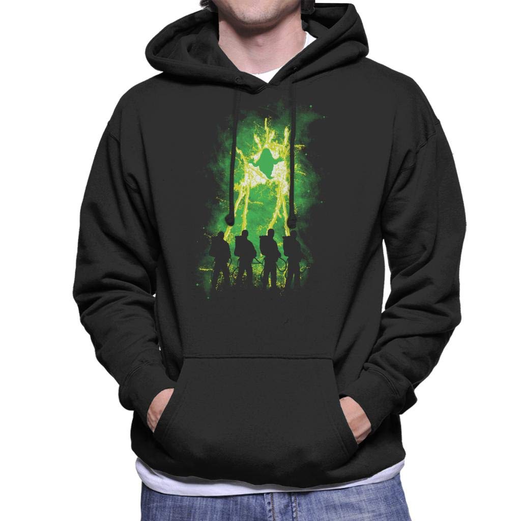 Cloud City 7 Cleaning Up Town Ghostbusters Men's Hooded Sweatshirt Black