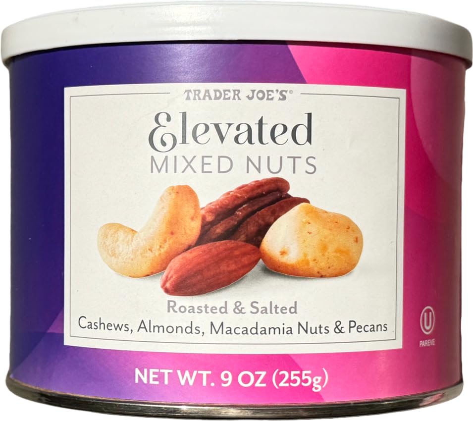 Trader Joe's Elevated Mixed Nuts, Roasted & Salted Cashews, Almonds, Macadamia Nuts & Pecans (9 oz)