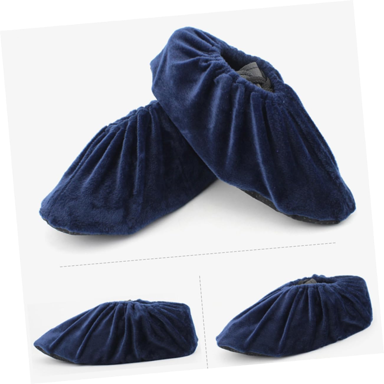 GARVALON 5pairs Reusable -skid Shoe Covers Washable and Breathable Overshoes for Indoor and Outdoor Use Protects Floors and Shoes