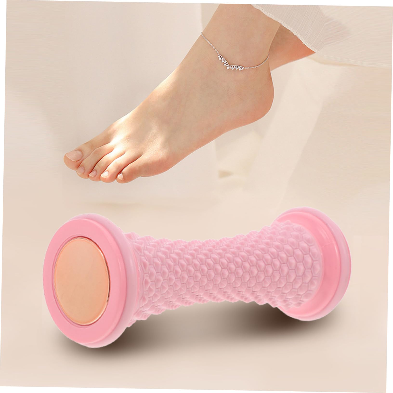 Herramienta de Masaje de Pies Portátil Rosa, 2 Piezas