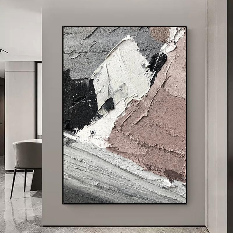 Tableau decoration murale salon abstrait peinture huile fait main
