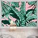ASOCO Tapestry Wall Hanging Tropical Green Leaves Pink Exotic Leaf Tropic Banana Palm Floral Flower Wall Tapestry for Bedroom Living Room Tablecloth Dorm 80WX60L Inches