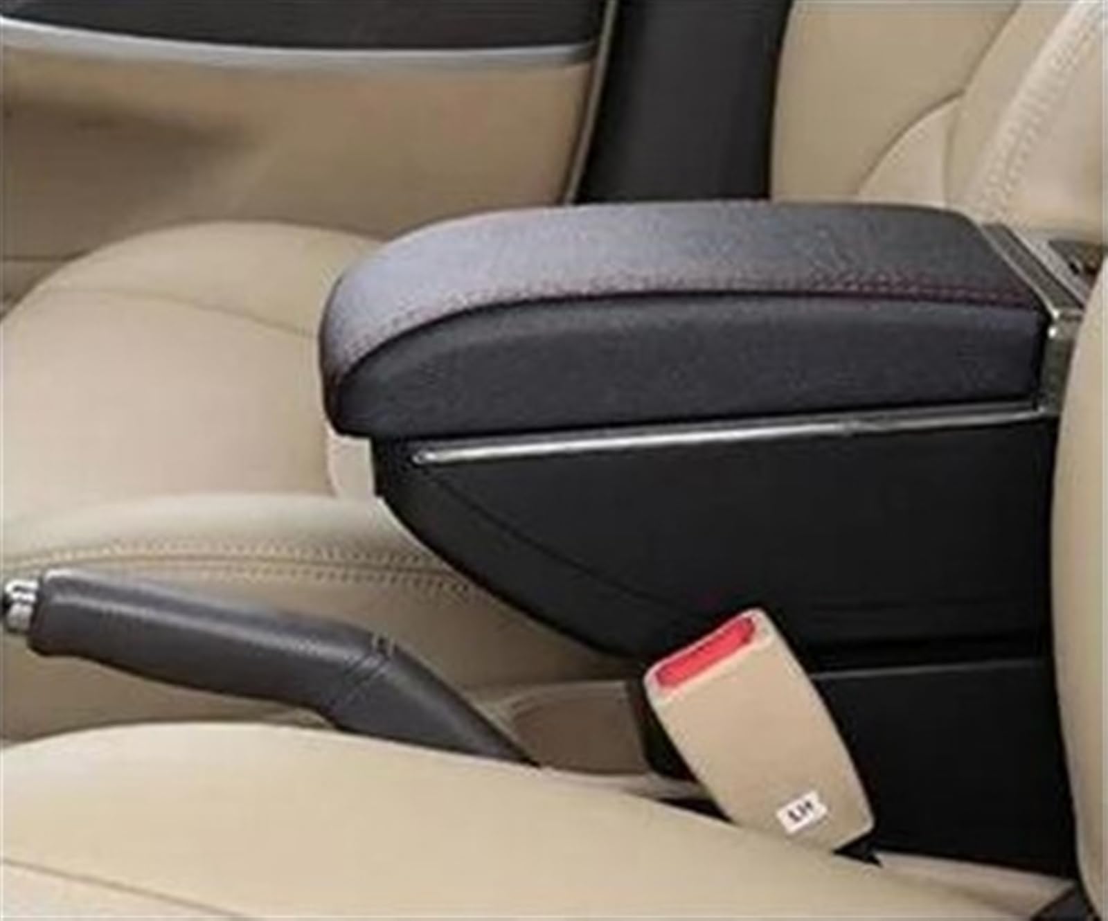 NOHEEU Armrest Box With Multifunctional Support PU Upholstered Car Interior Modification Accessories For SUNNY 2016(A BLACK WITH 7USB)