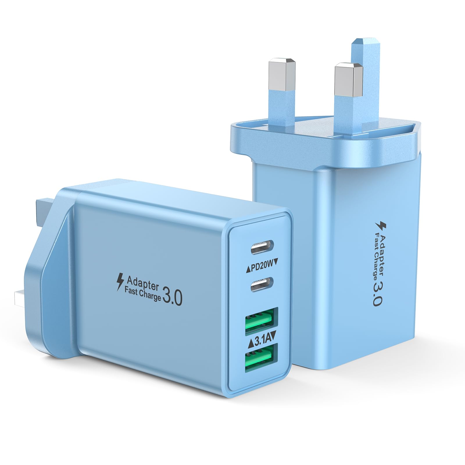 USB C Plug Fast Charge, 40W Multi USB Plug UK Fast Charger Plug 4-Port Dual Port 20W USBC Power Adapter+QC Wall Charger Head Type C Charging Plug for iPhone 17 16 15 14 13 12 11 Pro Max,iPad,Samsung — view 15