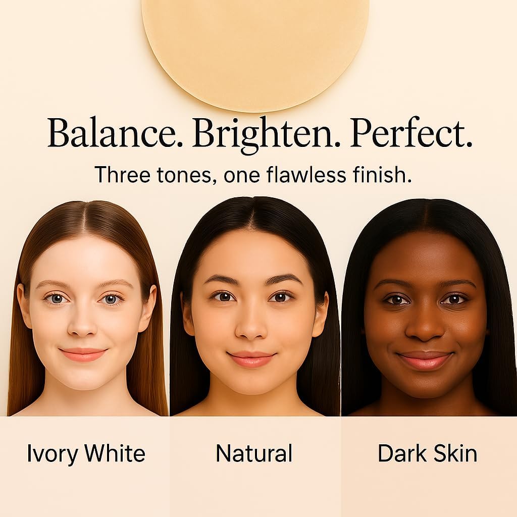 Color Changing Foundation Cover Cream Stick with Detachable Brush Full to Medium Coverage Base Makeup Suitable for All Skin Types (Natural color) — view 7