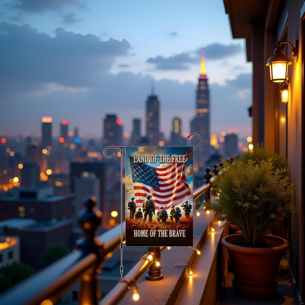 Army Veterans Garden Flag 12x18 In Doublesided Soldier Kneeling US Flag Outdoor Memorial Decor for Veterans Day, Armed Forces Day & Military Tribute - Image 8