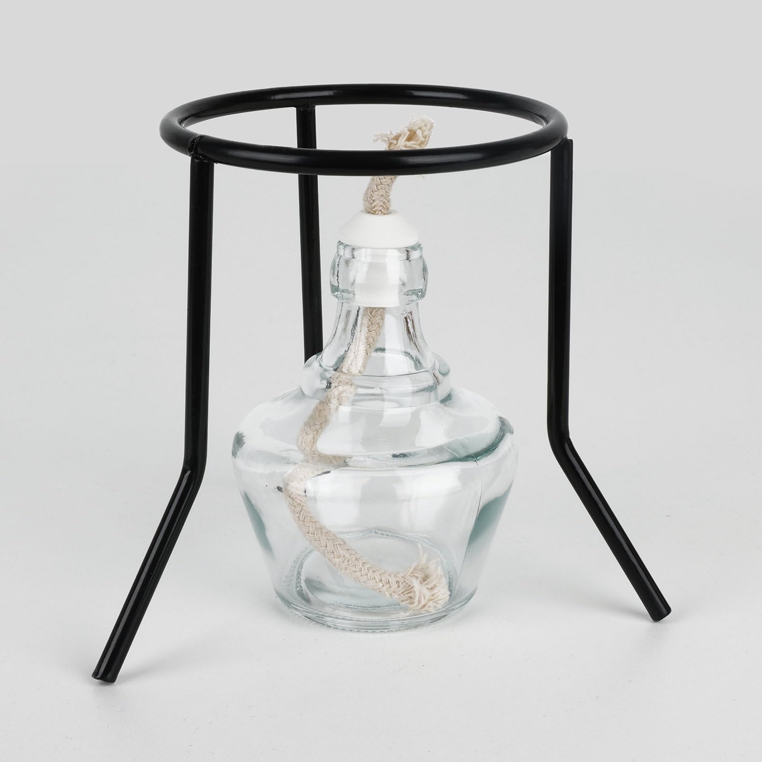 stonylab Supporto per Treppiede in Metallo da Laboratorio, Supporto per Lampada a Treppiede per Bruciatore Bunsen Riutilizzabile e Durevole per Uso di Laboratorio, Nero