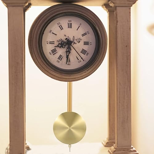 Miniatura 9 de UPKOCH Reloj retro de cuarzo reloj de pared de péndulo de metal de reemplazo de péndulo reloj mecánico pieza de péndulo accesorio para sala de