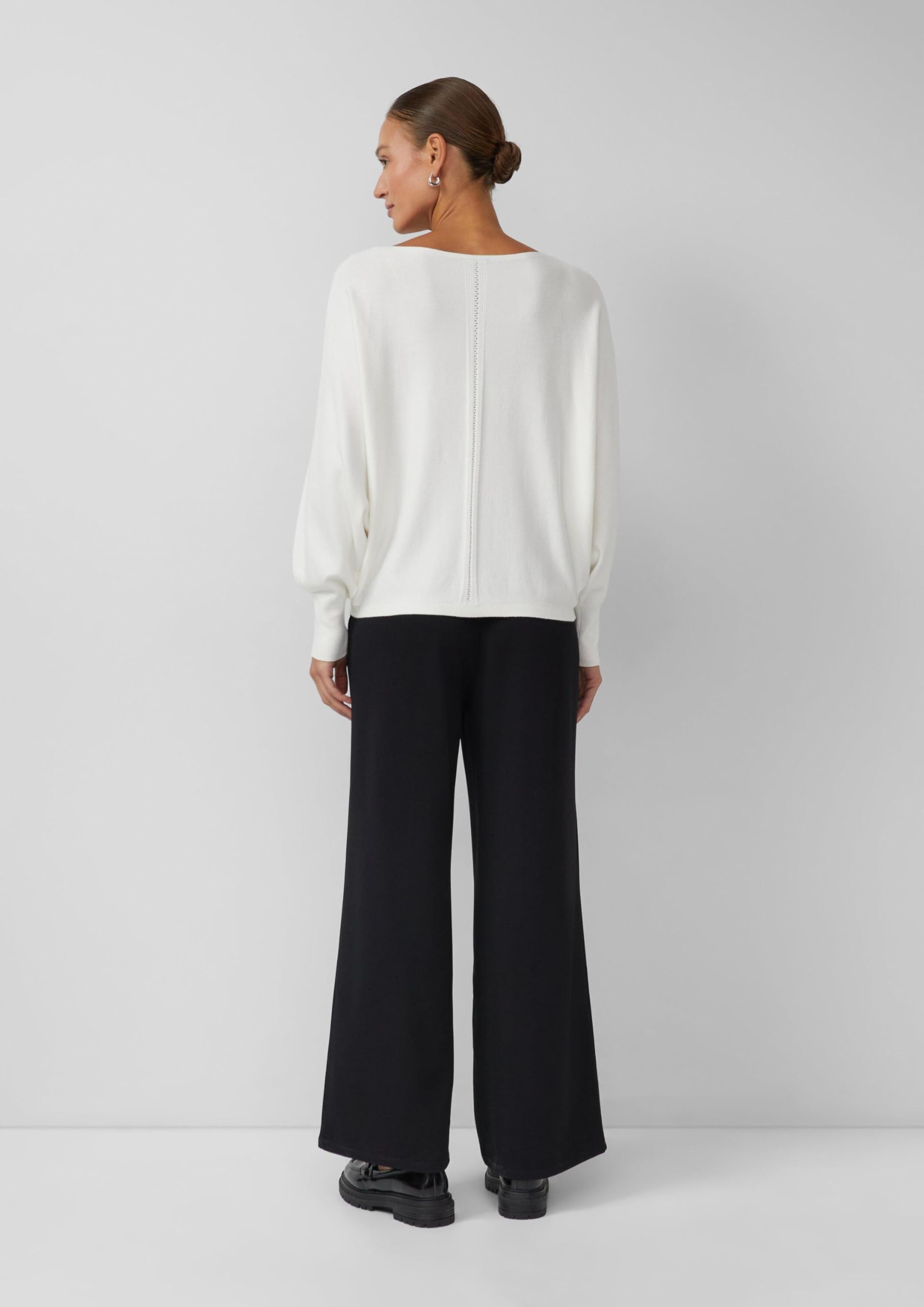 s.Oliver Black Label Damen 2172871 Pullover Langarm mit Ajour-Details
