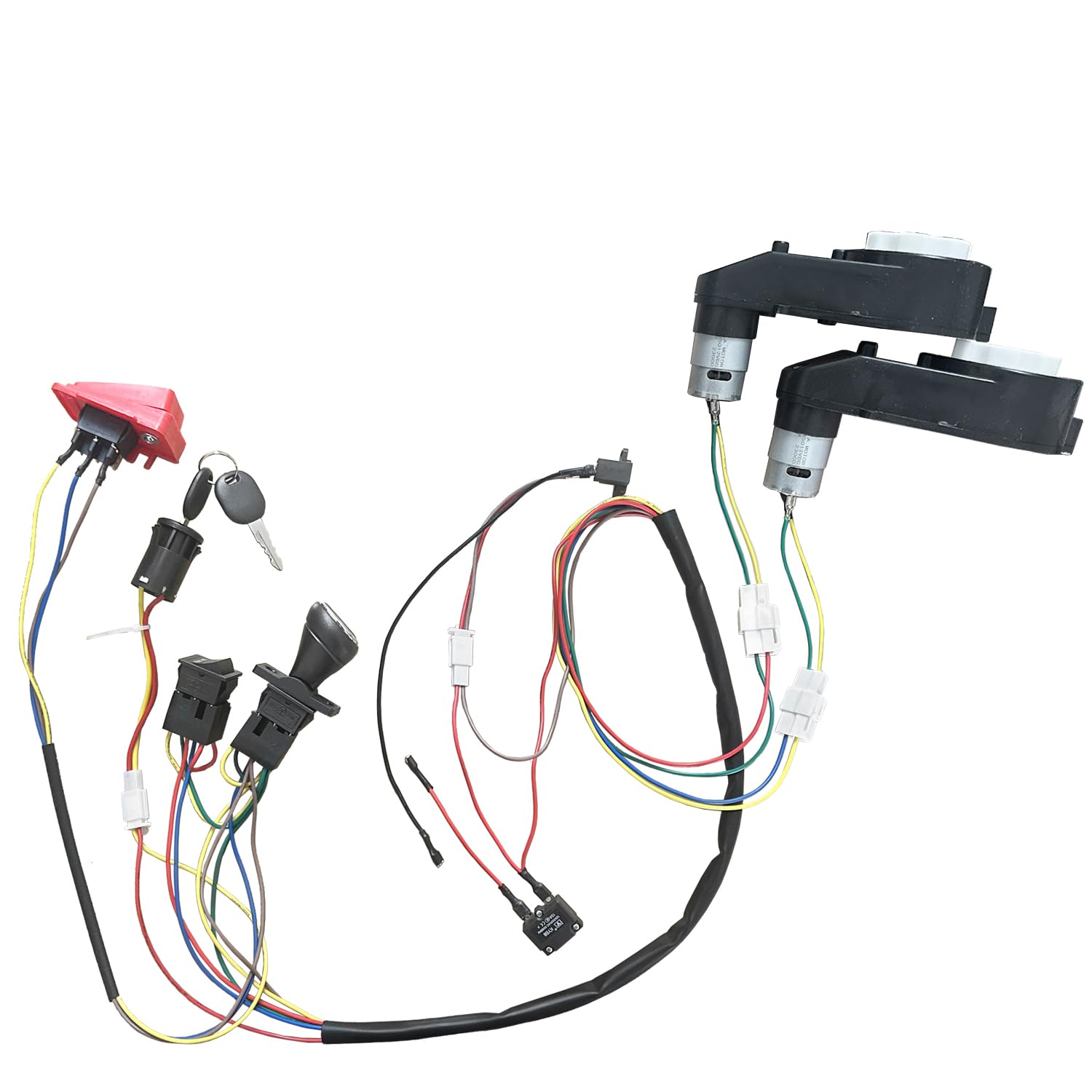 Photo 1 of 24V Motor Gearbox Wires Harness Conversion Kit for Power Wheels Trax Upgrade,Wire Harness Switch Motor Gearbox Set for Self-Made Kids Electric Ride on Toys Car Replacement Parts,18V,High Speed.Fast