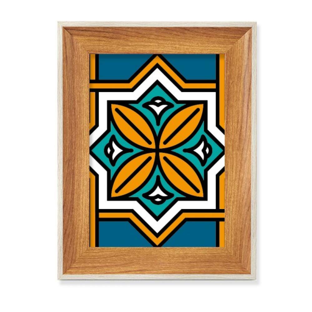 Tableau art peinture abstrait avec cadre de photo en bois