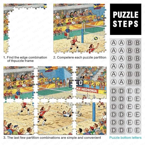 Puzzle de madera de 1000 piezas premium e impermeable de voleibol de playa 4