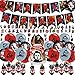 Horror Movie Have A Killer Party Decorations,Birthday Party Supplies For Thriller Killer Role Michael Myers Party Supplies Includes Banner - Cake Topper - 12 Cupcake Toppers - 18 Balloons -50 Horror Movie Stickers