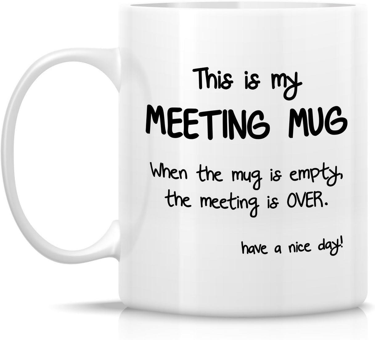 Retreez Funny Meeting Mug - 11oz Ceramic Coffee Mug - Funny, Sarcastic Gift for Coworkers, Siblings, Dad or Mom - Image 2