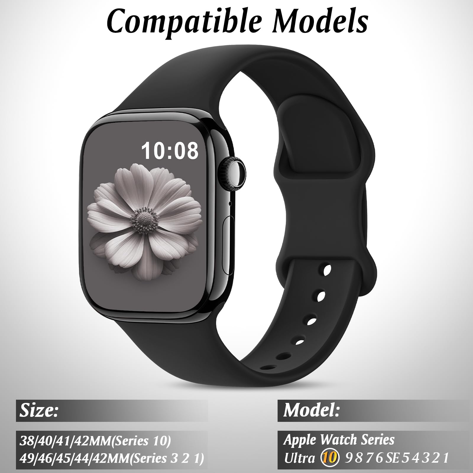Higgs Cinturino Compatibile con Cinturino Apple Watch 38mm 40mm 41mm 42mm 44mm 45mm 46mm 49mm,Cinturini Sportivi Silicone per Apple Watch Se Ultra iWatch Series 10 9 8 7 6 5 4 3 2 1 Donna Uomo