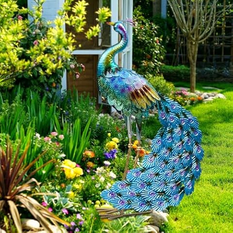 Haven Treasures 30.5" Outdoor Peacock Statue Cover