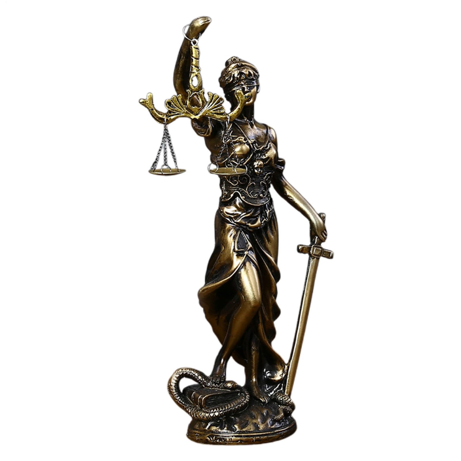 Lady Justice Figure, Justice Goddess Statue, Lawyer Lady Justice Resin | Justice Fairness Goddess Statue Greek Mythology Ornaments Lawyer Studio Desk