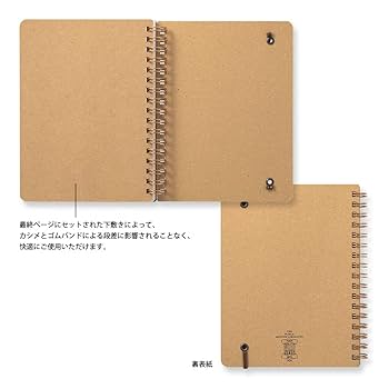 Amazon.com : DESIGNPHIL 15222006 Midori Ring Notebook, Grain