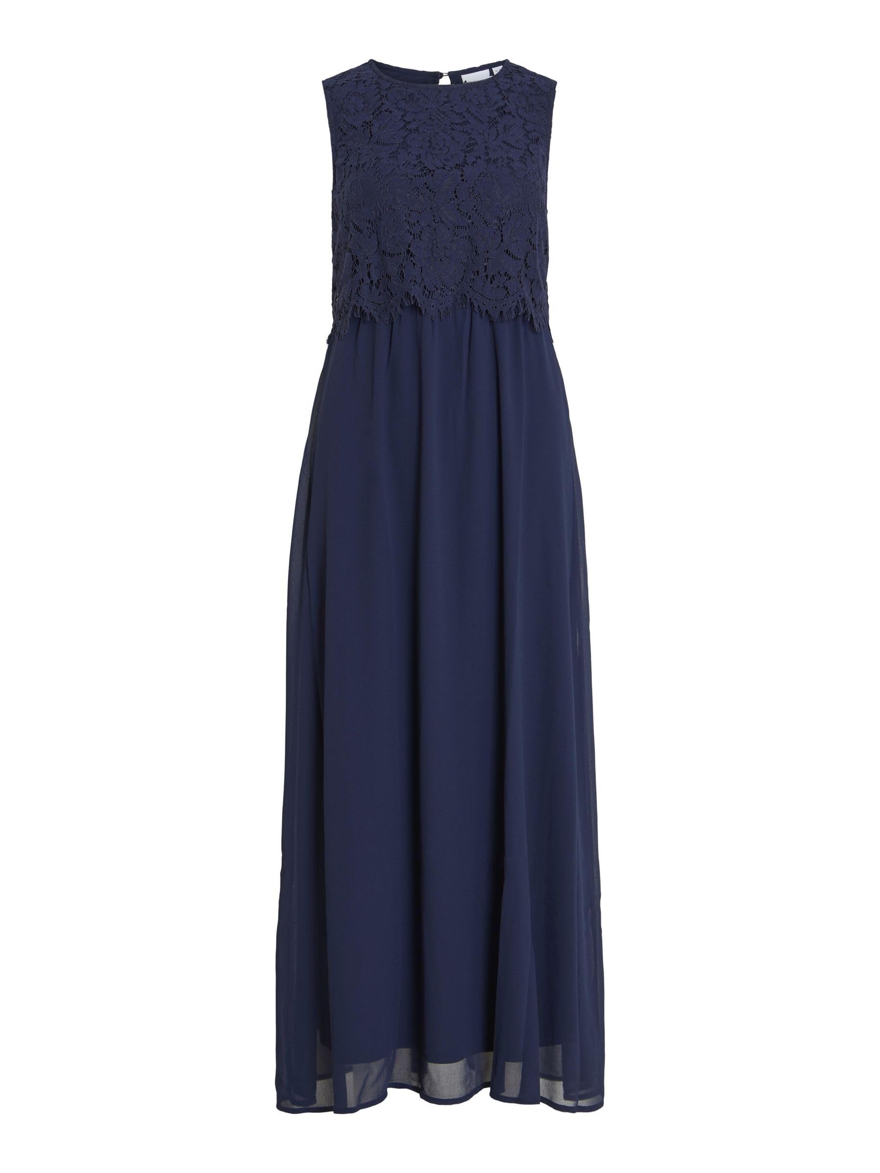 Vila Women's Vimilina Lace Dress-Noos/Dc, Blazer Navy, 14