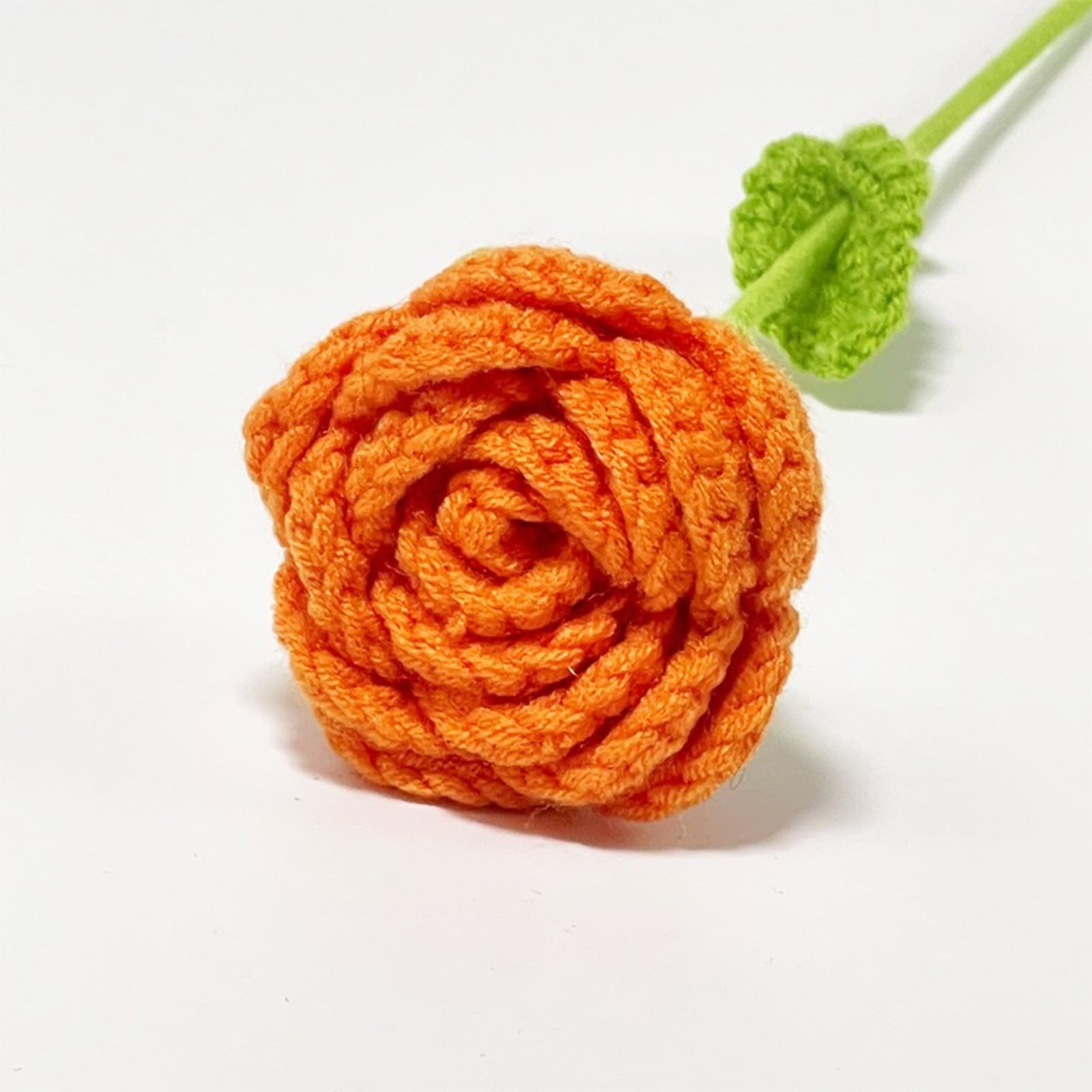 ALIHLUDNB Weaving Rose Simulation Flowers, Homemade Crochet Bouquet