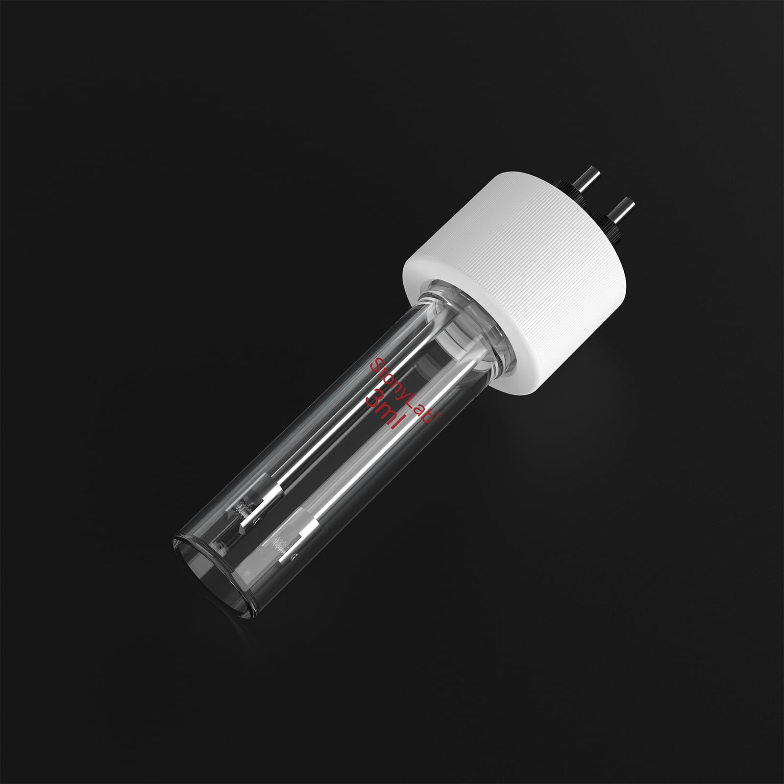 stonylab Célula Electrolítica de Tubo Sellado, 3-5 ml Fondo Plano con Cuello Único, para Experimentos Electroquímicos de Pequeño Volumen